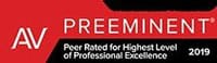 Preeminent Peer Rated for Highest Level Professional Excellence 2019