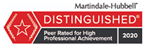 Martindale-Hubbell | Distinguished | 2019 | Peer Rated For High Professional Achievement