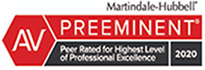 Martindale-Hubbell AV Preeminent Peer Rated for Highest Level Professional Excellence 2020